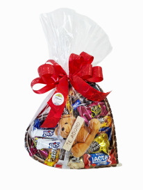 Cesta coração de chocolate