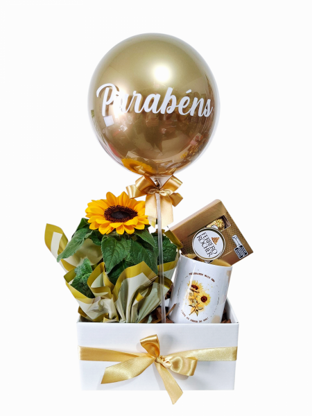 Girassol/caneca/Ferrero Rocher