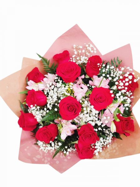 Buquê 12 rosas tradicional